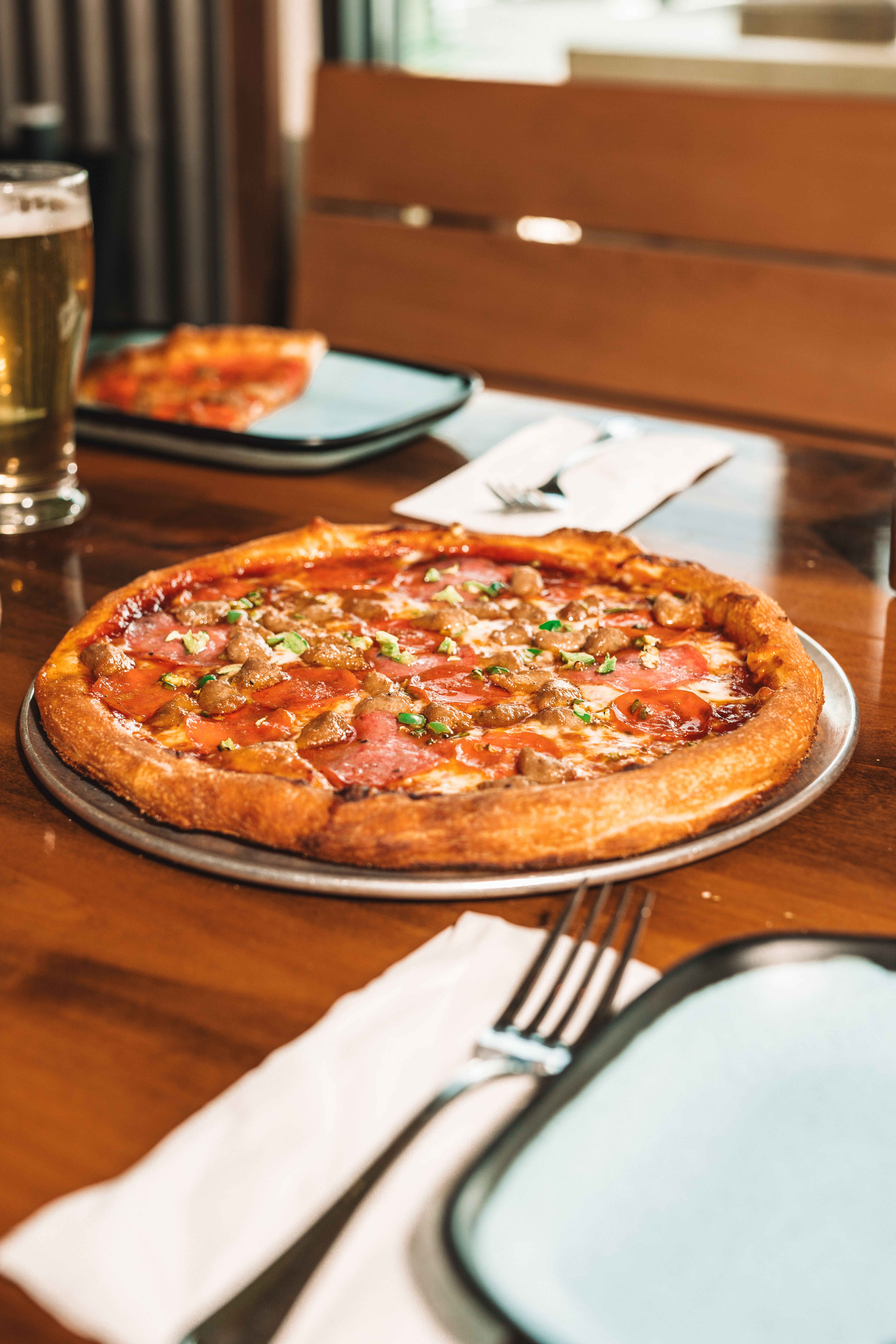 Catering pizza spread